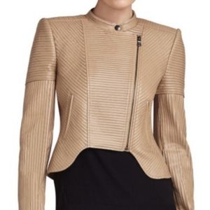 Bcbgmaxazria Conrad Faux-Leather Moto Jacket M